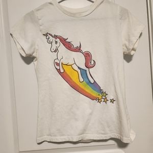 White unicorn tee medium